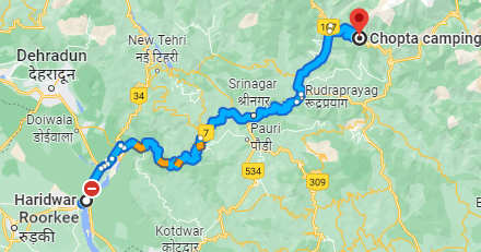 Haridwar /Rishikesh to Chaukhamba Camp Stay